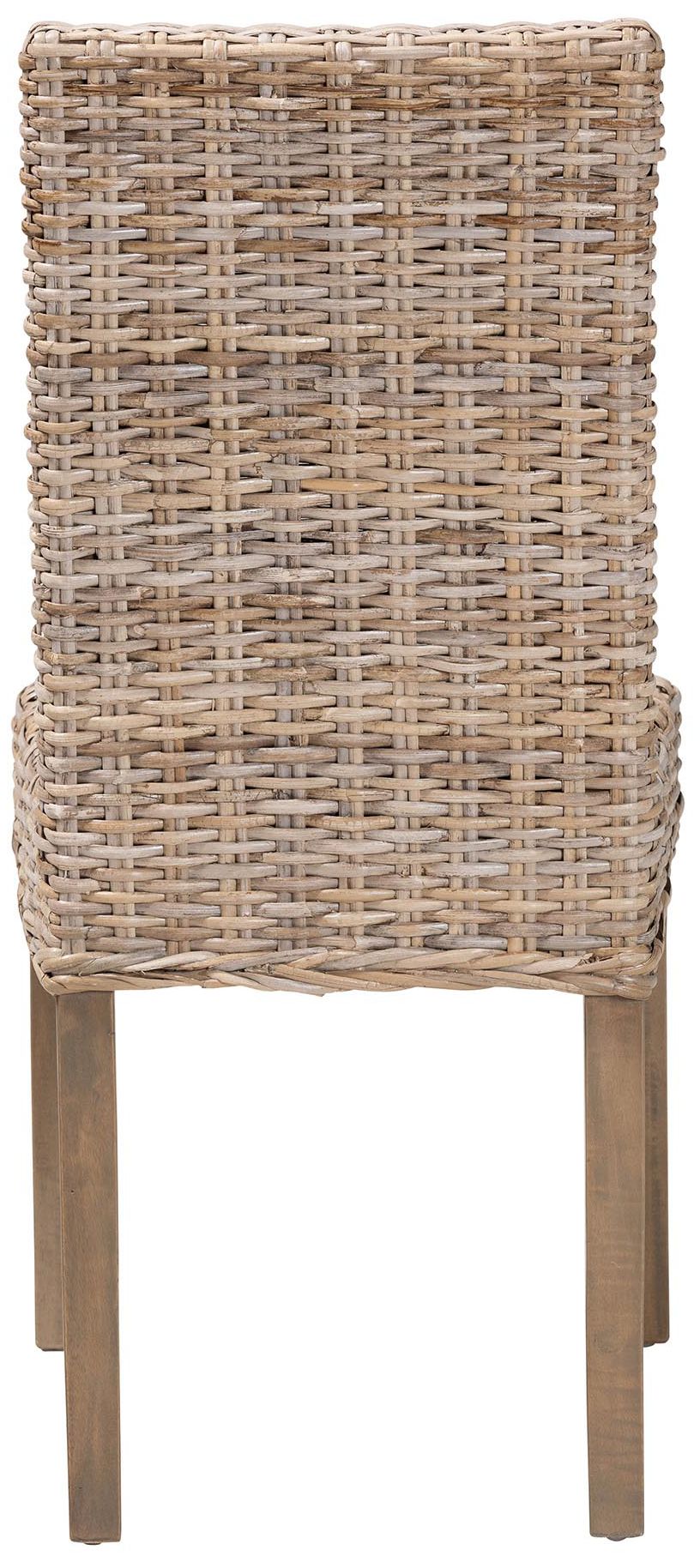 Image 5 bali & pari Nevina Bohemian Grey Kubu Rattan and Mango Wood Dining Chai more views