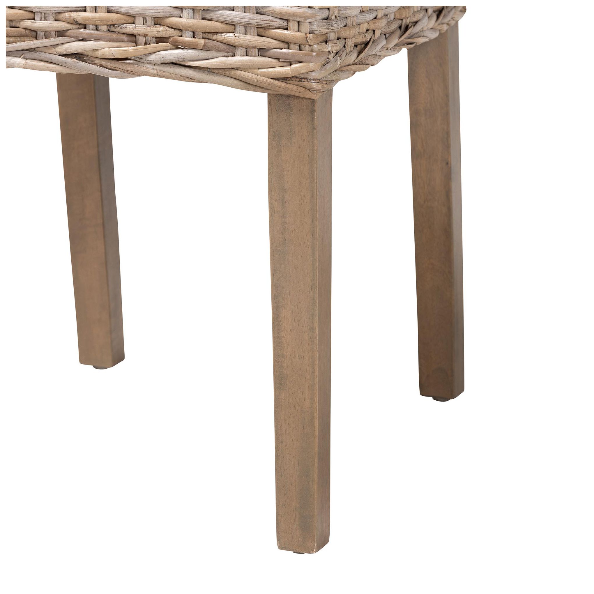 Image 7 bali & pari Nevina Bohemian Grey Kubu Rattan and Mango Wood Dining Chai more views