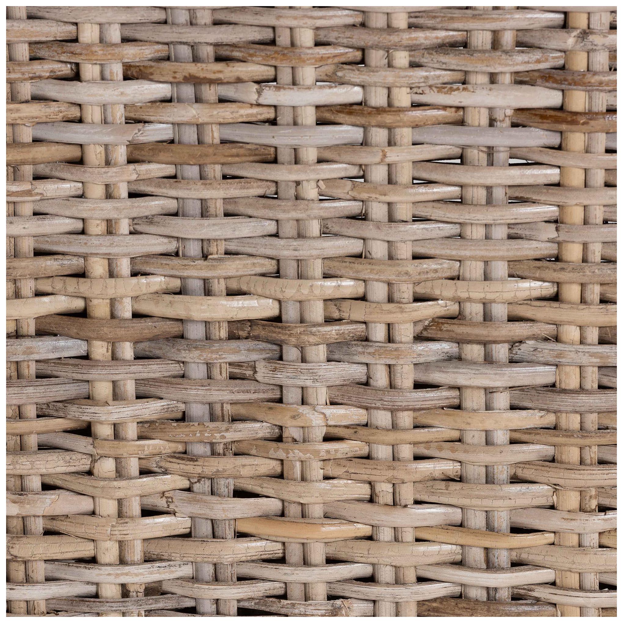 bali & pari Nevina Bohemian Grey Kubu Rattan and Mango Wood Dining Chai