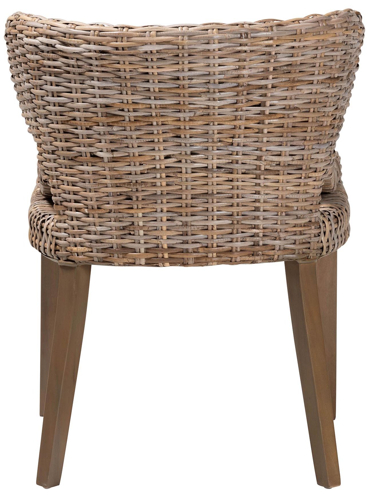 Image 5 bali & pari Niesha Grey Natural Kubu Rattan and Mahogany Wood Dining Ch more views