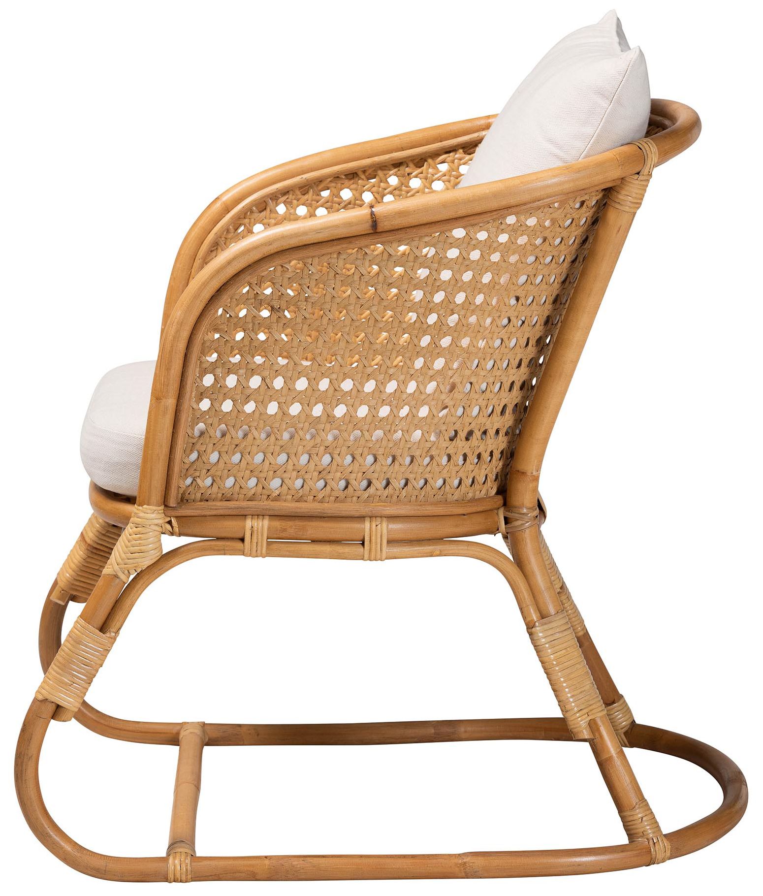 Image 4 bali & pari Niko Bohemian Light Honey Rattan Arm Chair more views