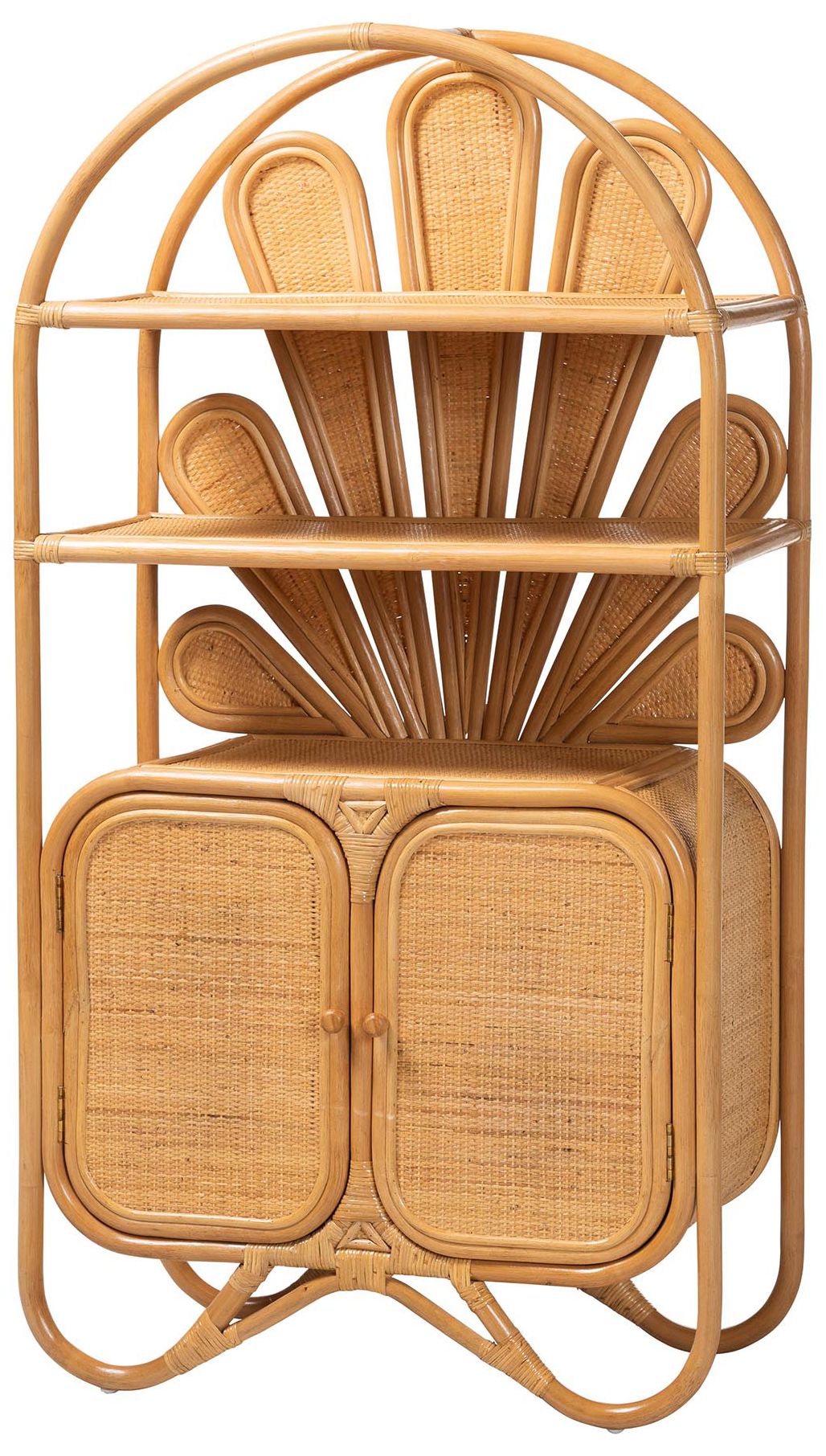Image 2 bali & pari Noreen Peacock Fan Natural Rattan Cabinet