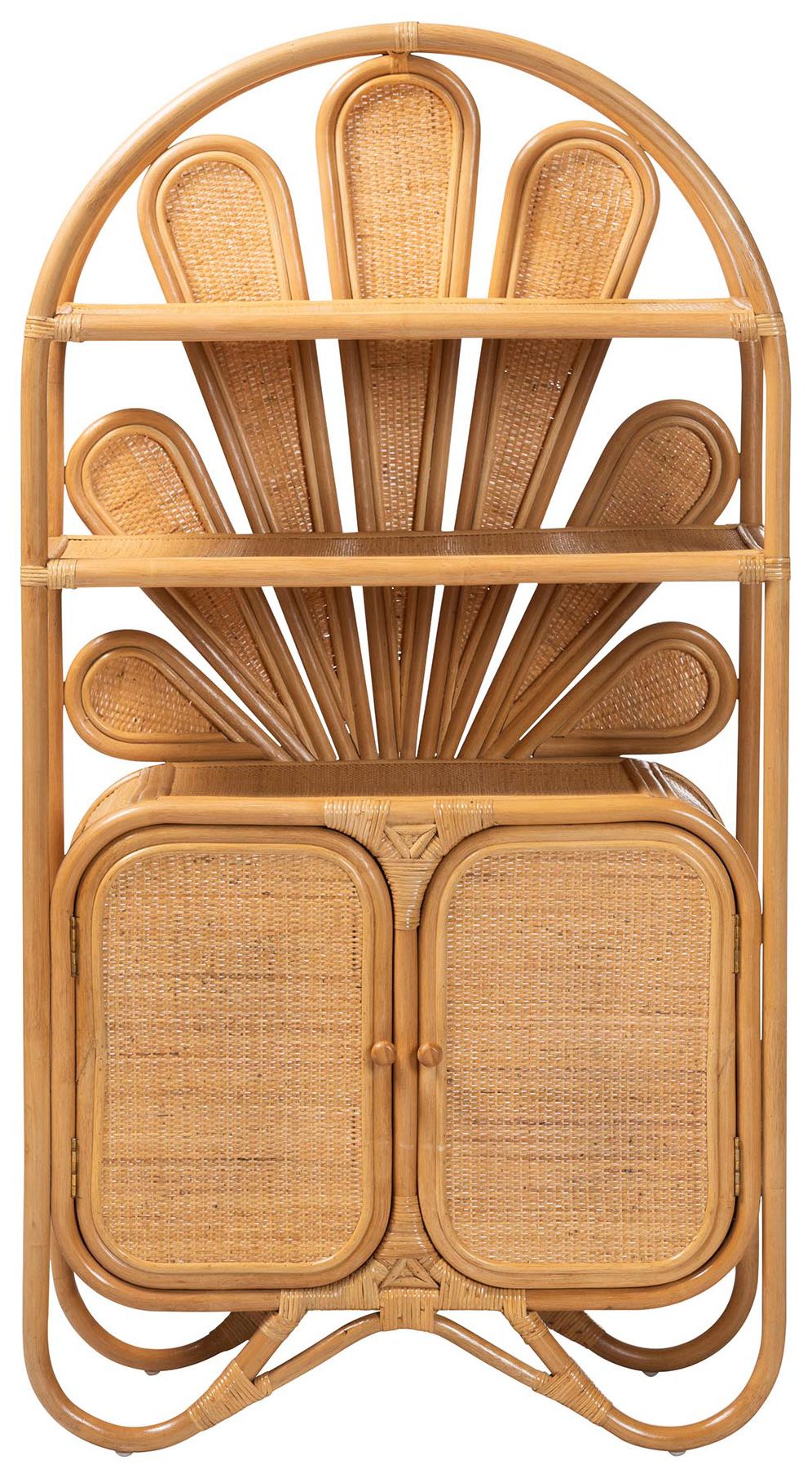 Image 5 bali & pari Noreen Peacock Fan Natural Rattan Cabinet more views