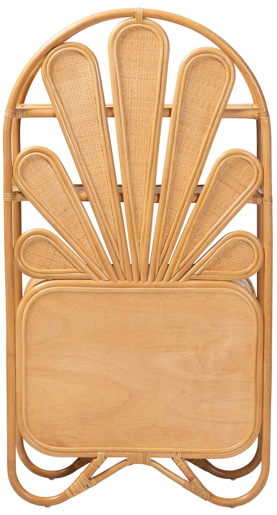 Image 7 bali & pari Noreen Peacock Fan Natural Rattan Cabinet more views
