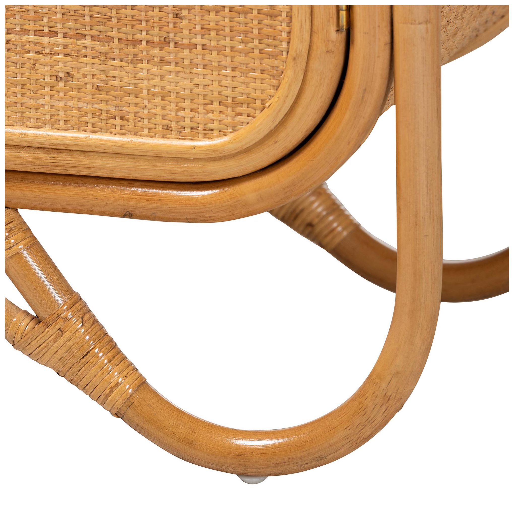 bali &amp; pari Noreen Peacock Fan Natural Rattan Cabinet