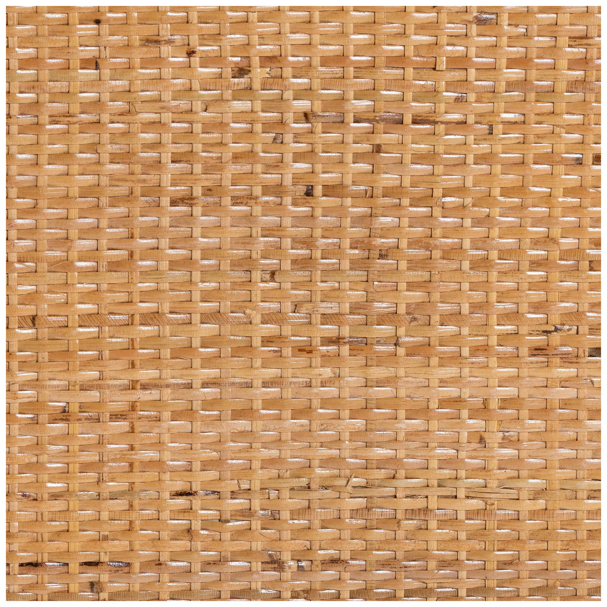 bali &amp; pari Noreen Peacock Fan Natural Rattan Cabinet