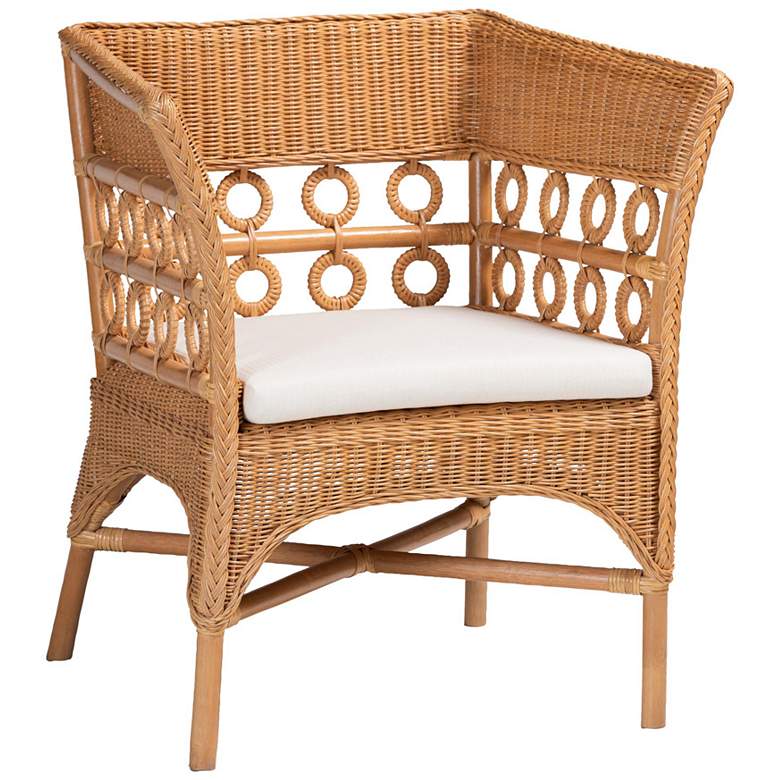 Image 1 bali & pari Oxford Bohemian Light Honey Rattan Arm Chair