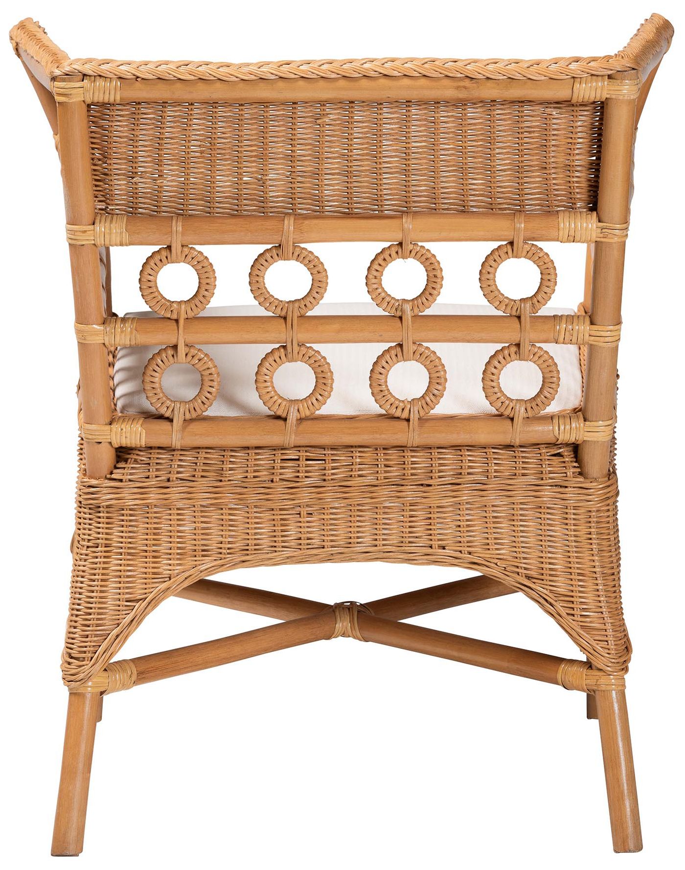 bali & pari Oxford Bohemian Light Honey Rattan Arm Chair