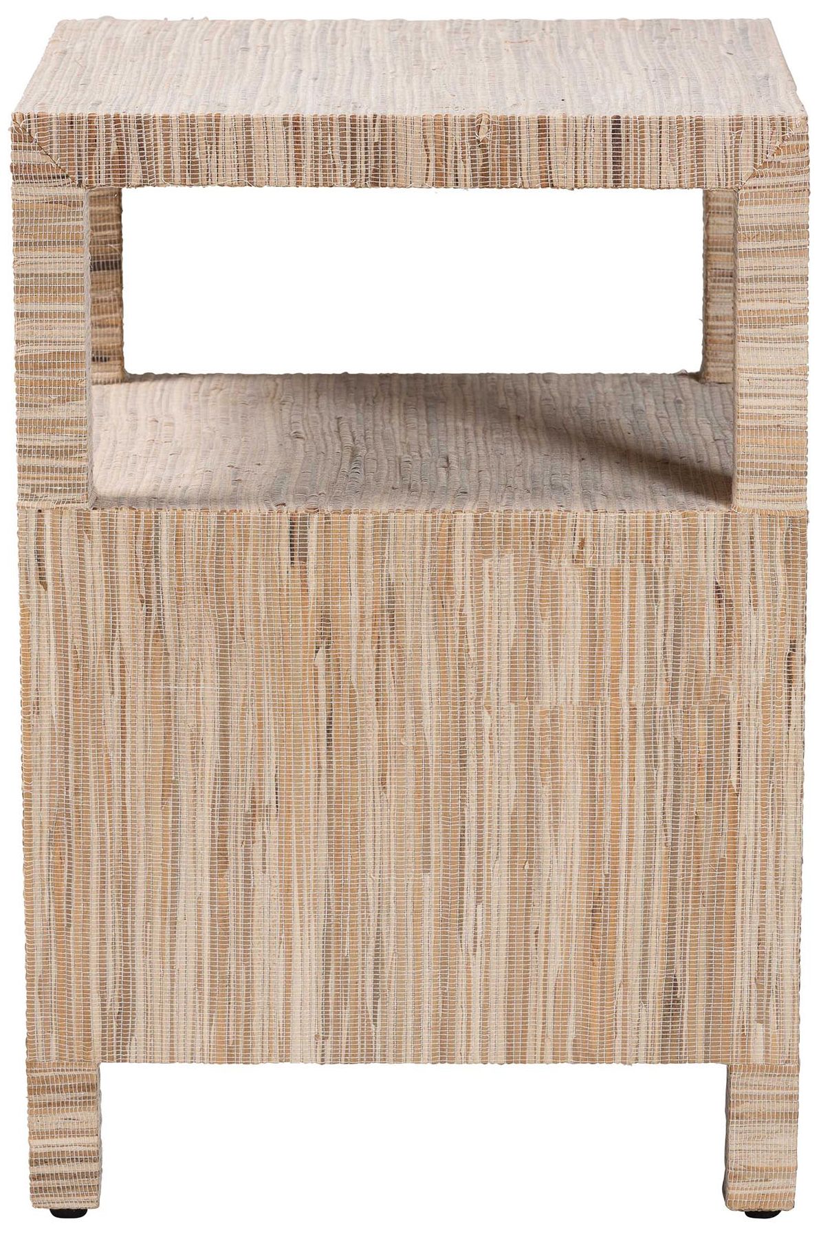 Image 6 bali & pari Paine Bohemian Woven Grasscloth 2-Drawer Nightstand more views