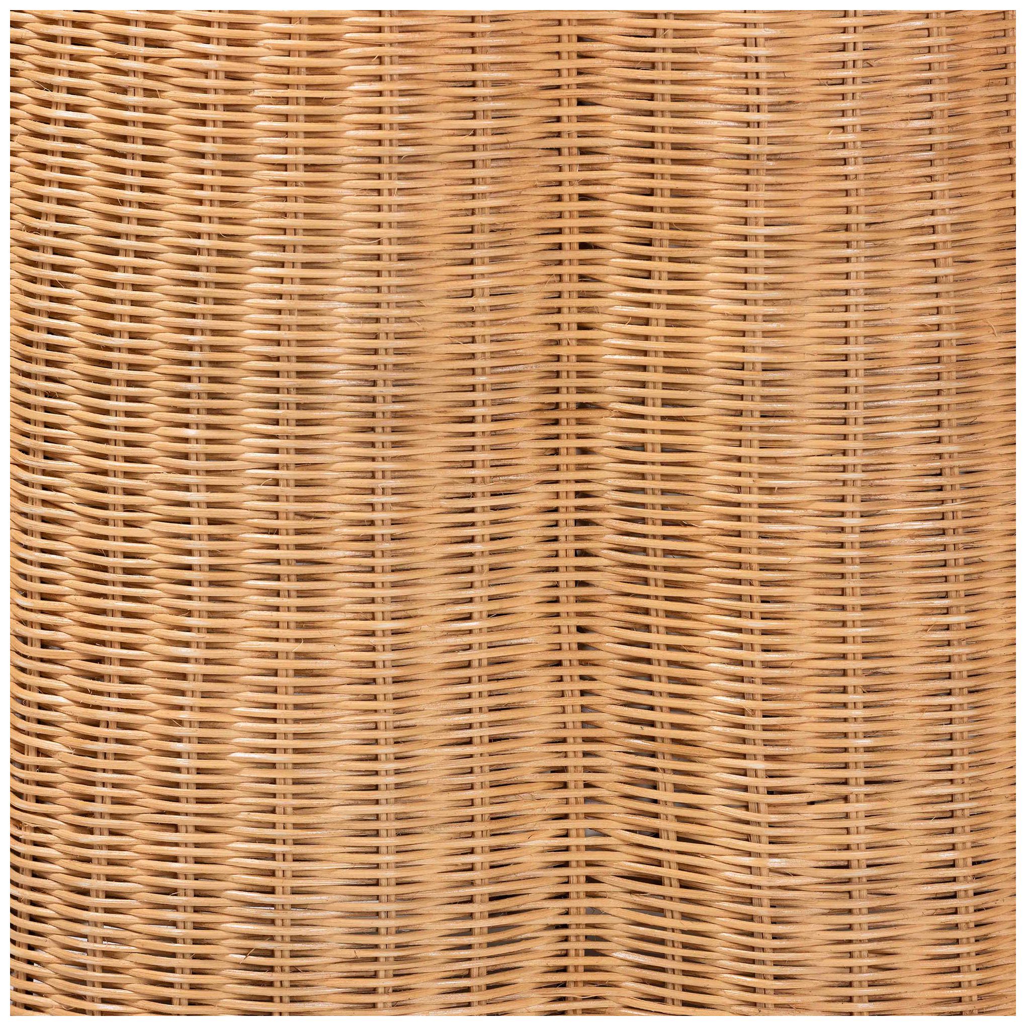 Image 3 bali & pari Palm Bohemian Honey Scallop Rattan End Table more views