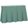 bali & pari Palm Bohemian Seafoam Green Scallop Rattan Console Table