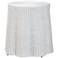 bali & pari Palm Bohemian White Scalloped Rattan End Table