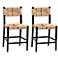 bali & pari Prita Bohemian Paper Loom and Black Mahogany Wood Counter S