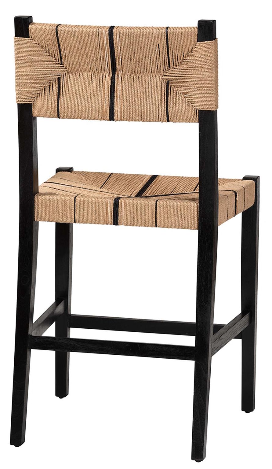 Image 3 bali & pari Prita Bohemian Paper Loom and Black Mahogany Wood Counter S more views