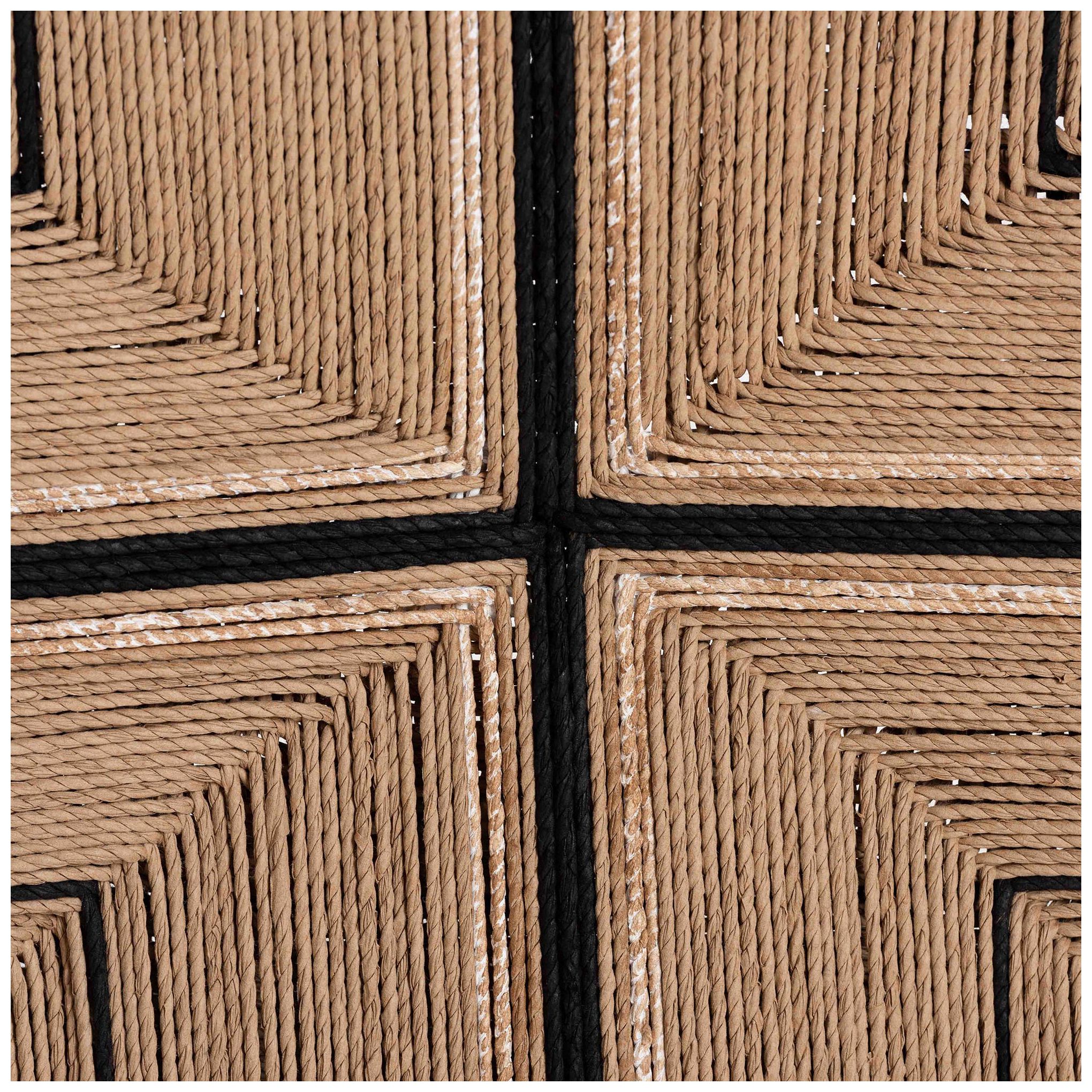 Image 7 bali & pari Prita Bohemian Paper Loom and Black Mahogany Wood Counter S more views