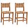 bali & pari Prita Paper Loom and Natural Mahogany Wood Counter Stool
