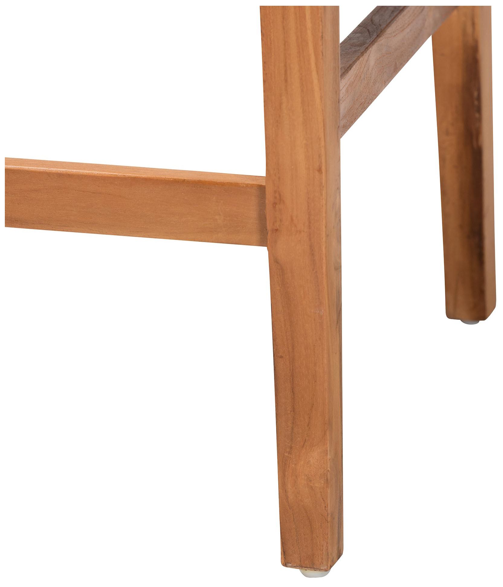 Image 6 bali & pari Prita Paper Loom and Natural Mahogany Wood Counter Stool more views