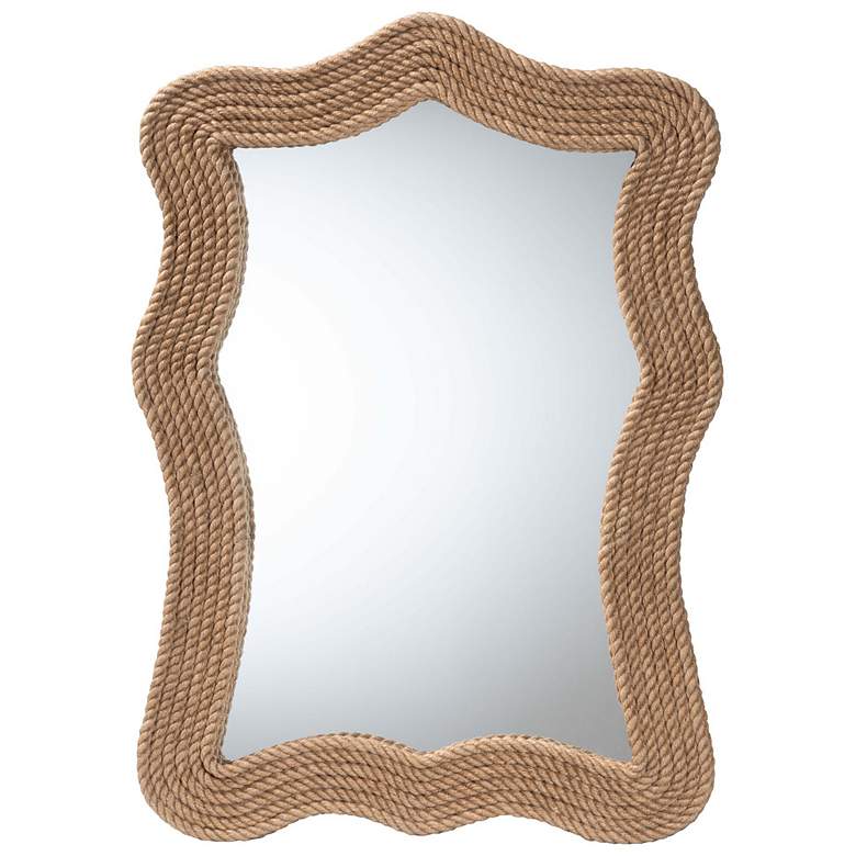 Image 1 bali & pari Quiana Coastal Woven Rope Accent Wall Mirror