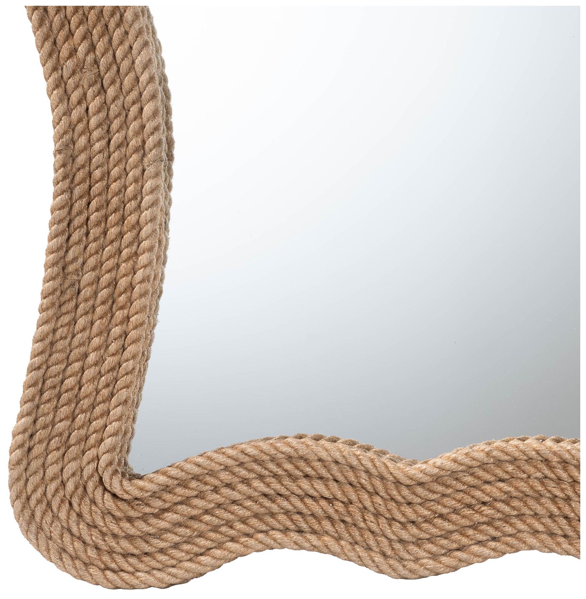 Image 4 bali & pari Quiana Coastal Woven Rope Accent Wall Mirror more views