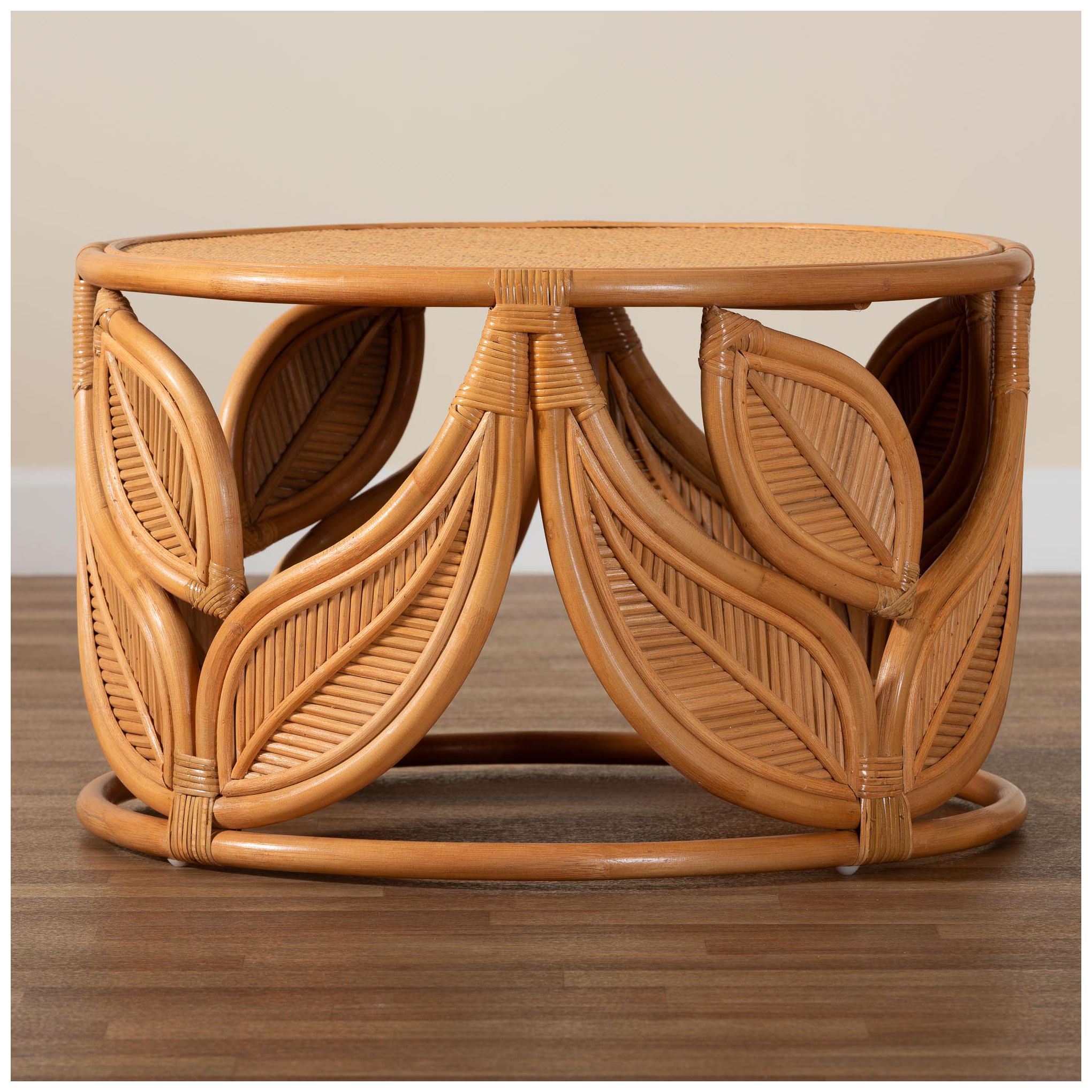 Image 6 bali & pari Raflesia Modern Bohemian Natural Rattan Coffee Table more views