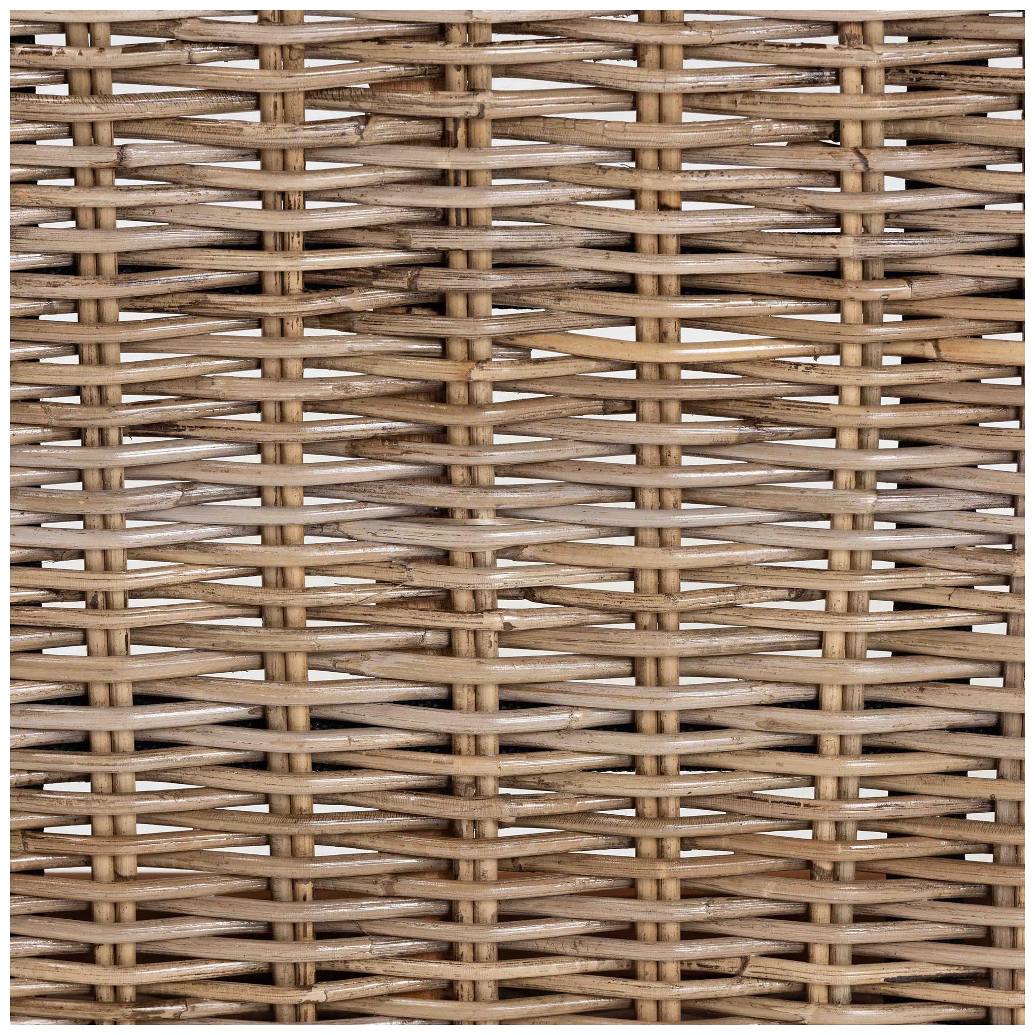 Image 7 bali & pari Raisa Natural Kubu Rattan and Grey Acacia Wood Accent Bench more views