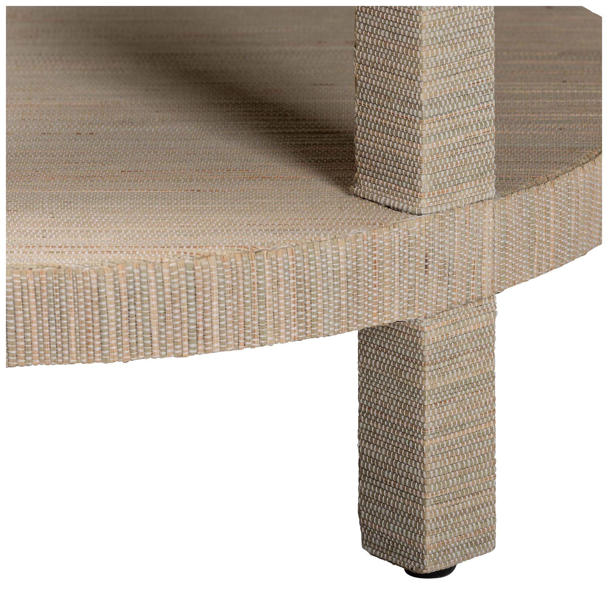 Thumbnail4 of bali & pari Rocco Bohemian Woven Grasscloth End Table more views