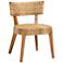 bali & pari Sabit Bohemian Seagrass and Mahogany Wood Dining Chair