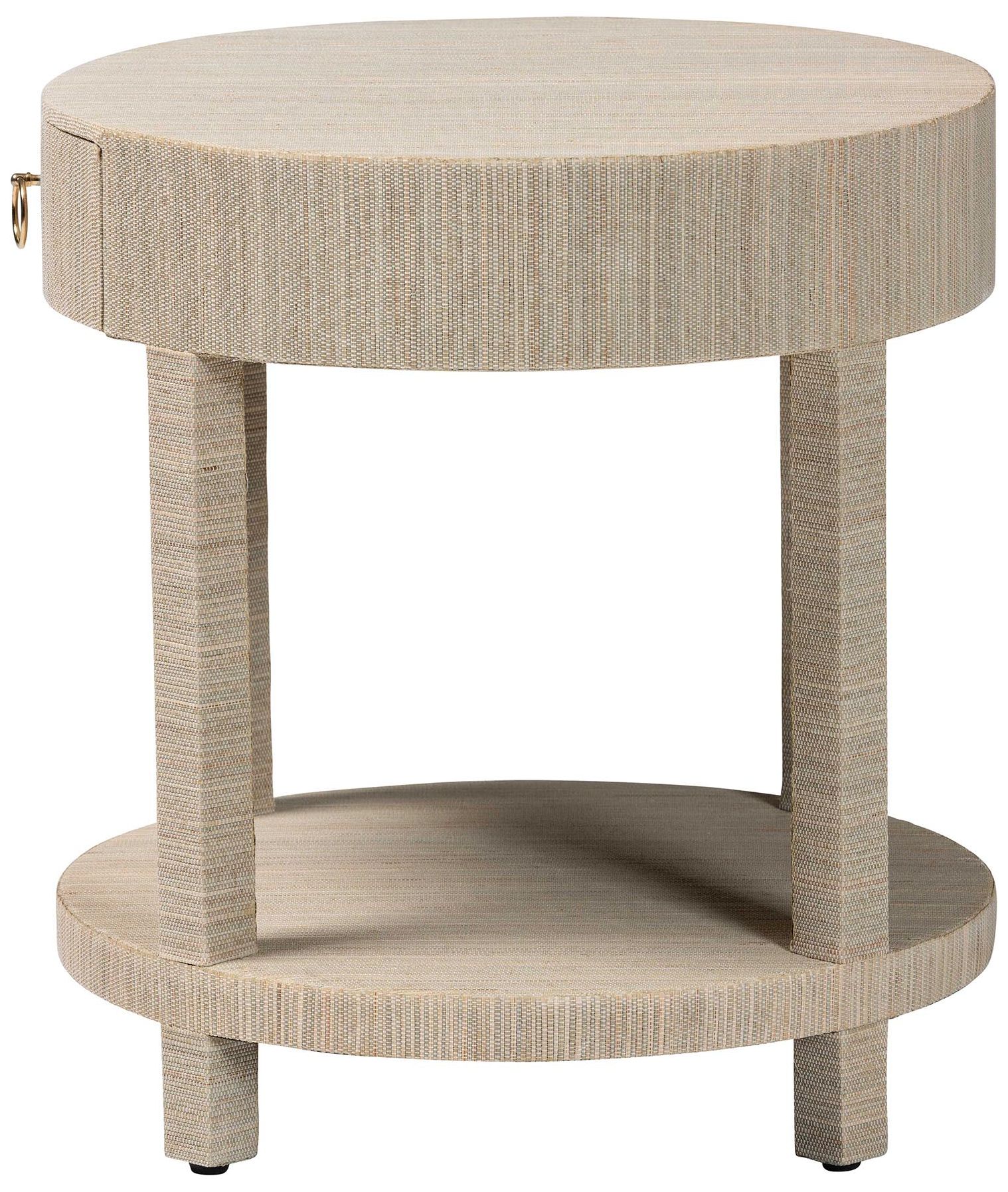 Image 5 bali & pari Sadia Bohemian Woven Natural Grasscloth 1-Drawer Nightstand more views