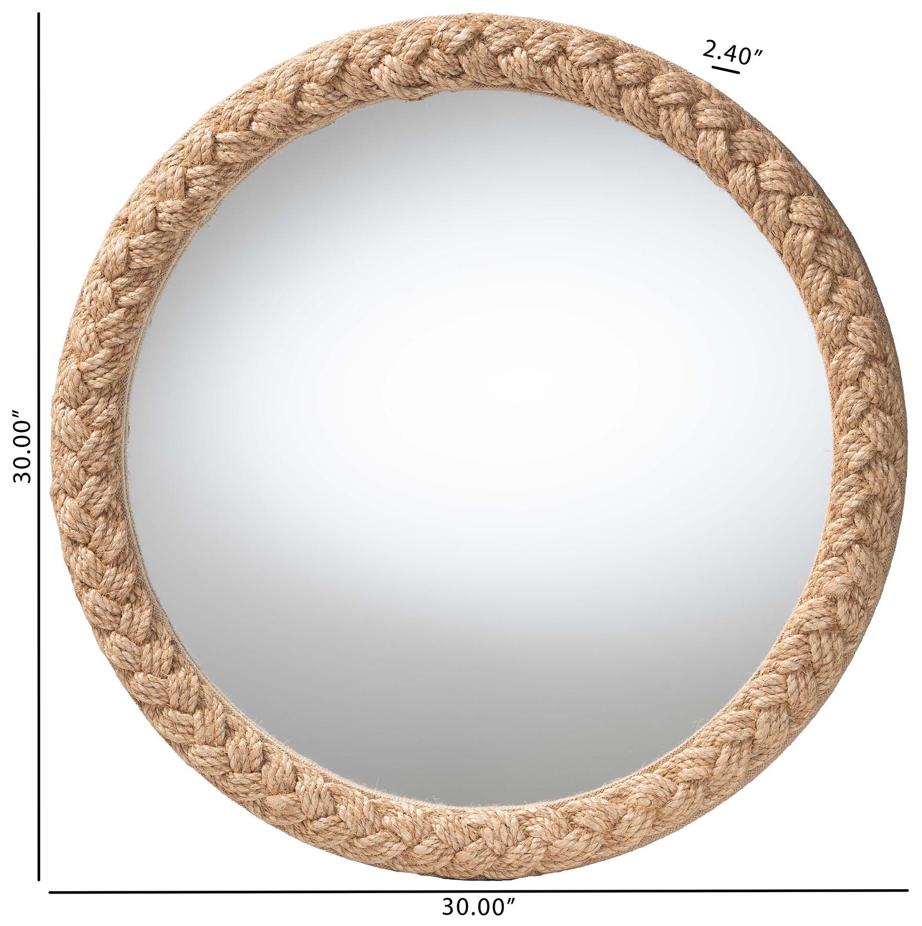 Image 4 bali & pari Shara Coastal Braided Rope Accent Mirror more views