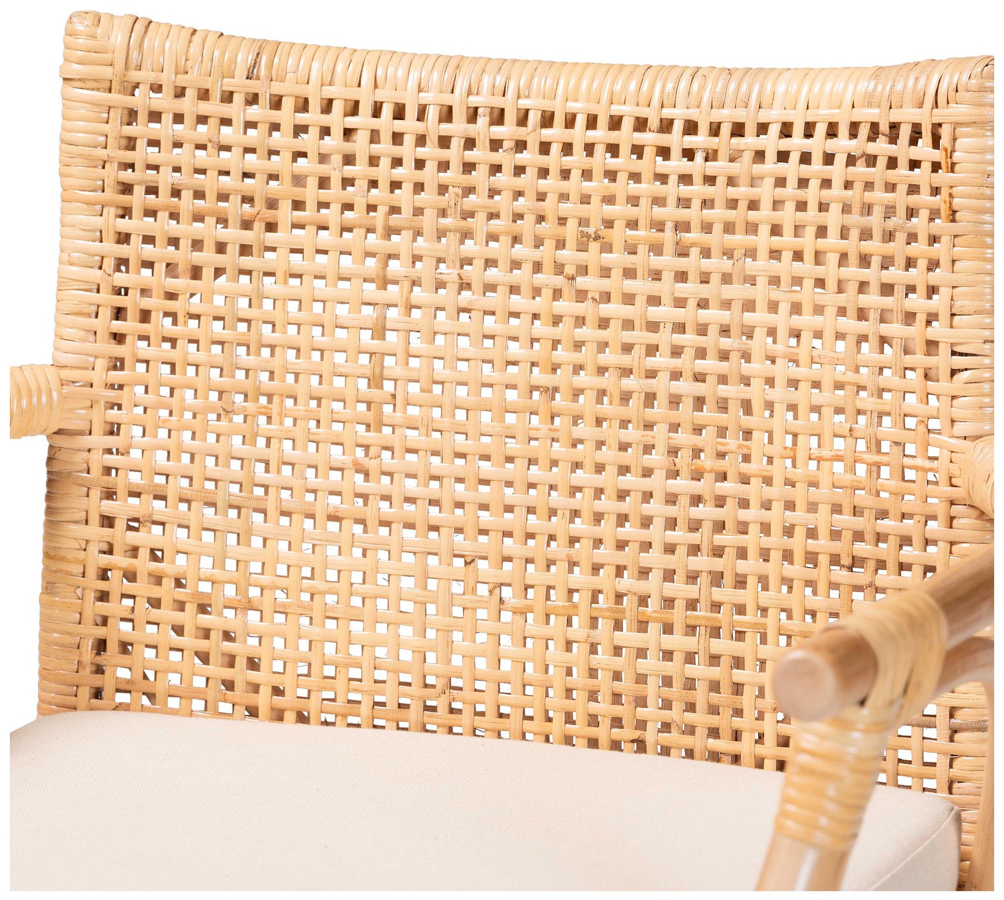 Image 5 bali & pari Storsel Bohemian Natural Rattan and Teak Wood Bar Stool more views