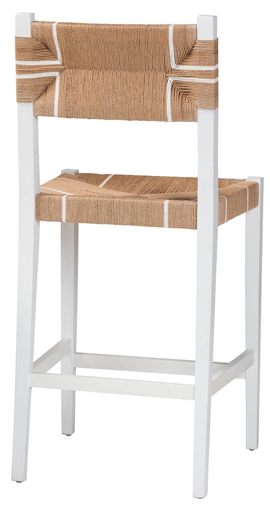 Image 3 bali & pari Talli Bohemian Paper Loom and White Mahogany Wood Bar Stool more views