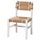 bali & pari Talli Bohemian Paper Loom and White Mahogany Wood Dining Ch