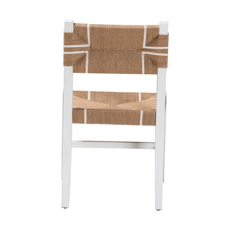 Image 5 bali & pari Talli Bohemian Paper Loom and White Mahogany Wood Dining Ch more views