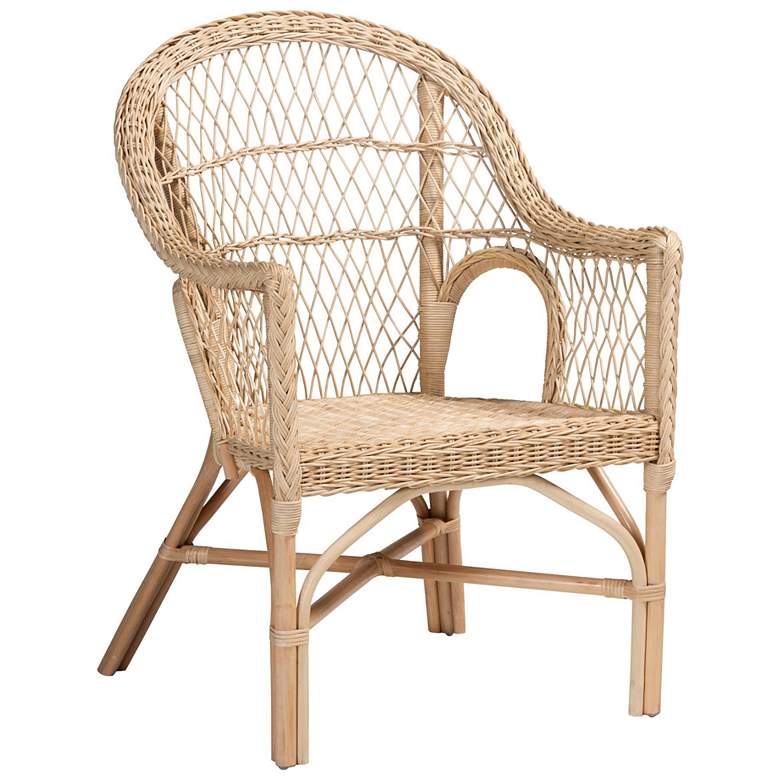 Image 1 bali & pari Zaira Modern Bohemian Natural Rattan Arm Chair