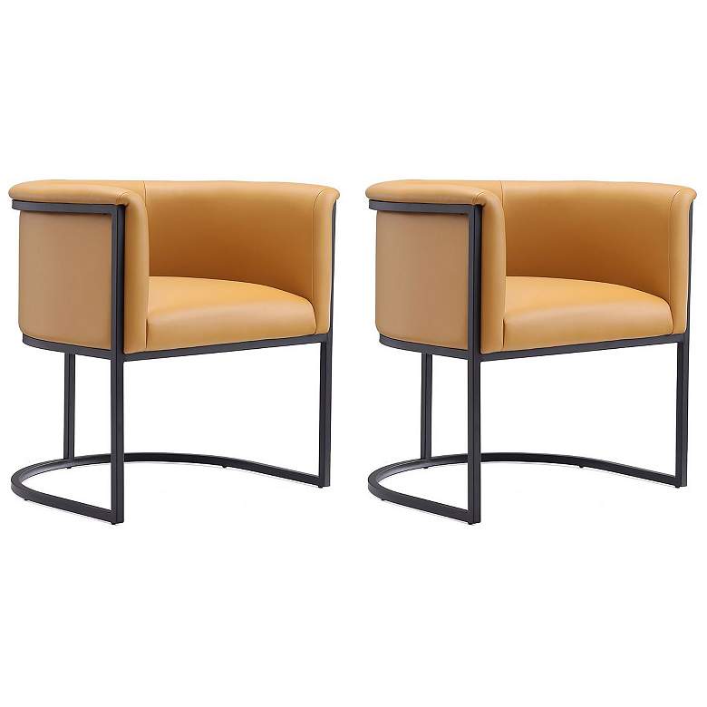 Image 1 Bali Dining Chair in Saddle and Black, Set of 2