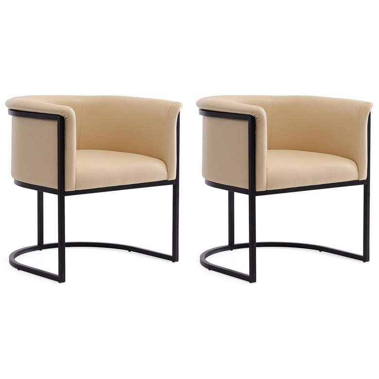 Image 1 Bali Dining Chair in Tan and Black (Set of 2)