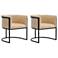 Bali Dining Chair in Tan and Black (Set of 2)