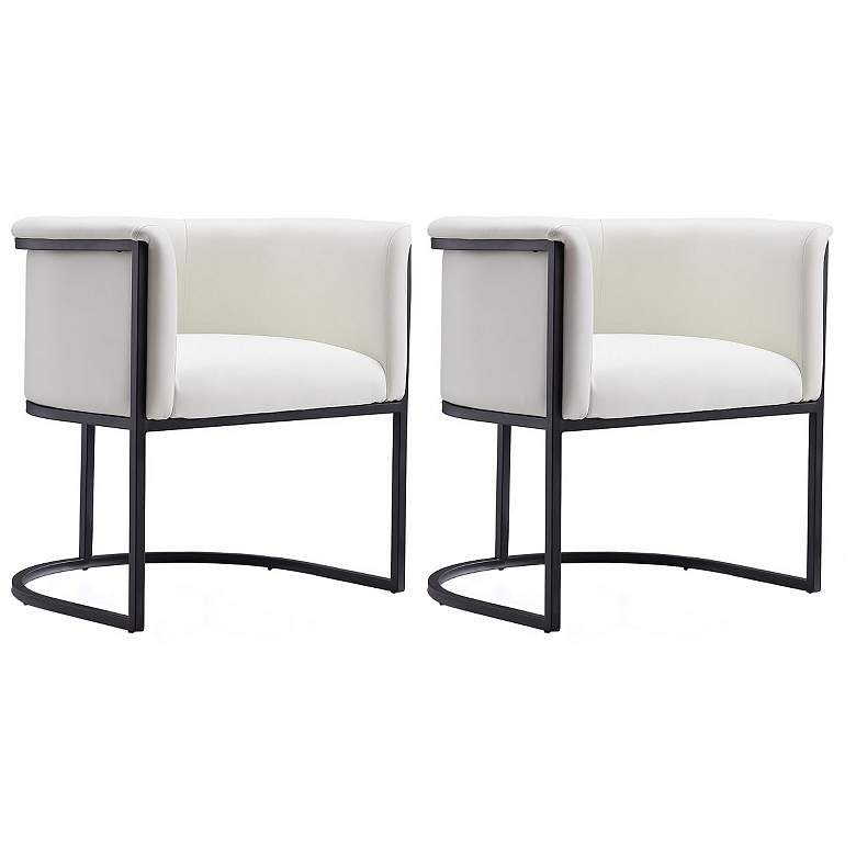 Image 1 Bali Dining Chair in White and Black (Set of 2)
