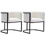 Bali Dining Chair in White and Black (Set of 2)