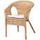 bali & pari Abbey Modern Bohemian Natural Rattan Dining Chair