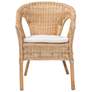 3_bali & pari Abbey Modern Bohemian Natural Rattan Dining Chair more views