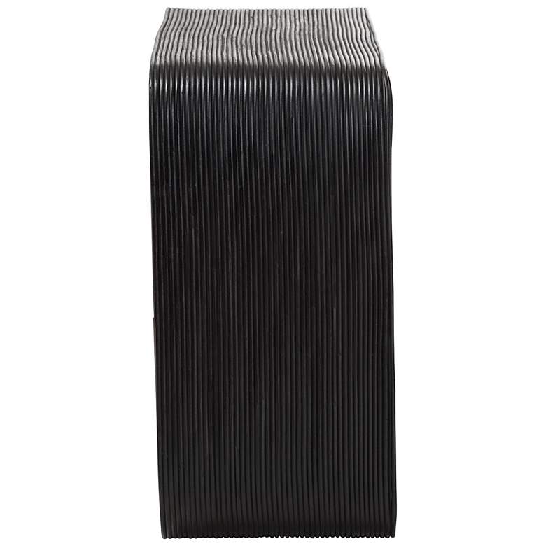 Image 4 bali & pari Abebi Black Rattan Console Table - Modern Accent Table more views
