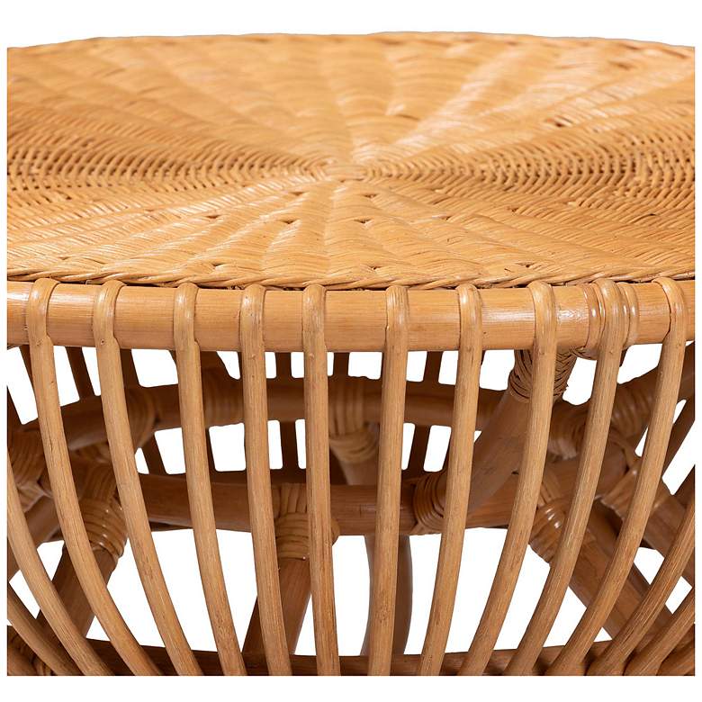 Image 5 bali & pari Abel Natural Rattan Coffee Table with Splayed Legs more views