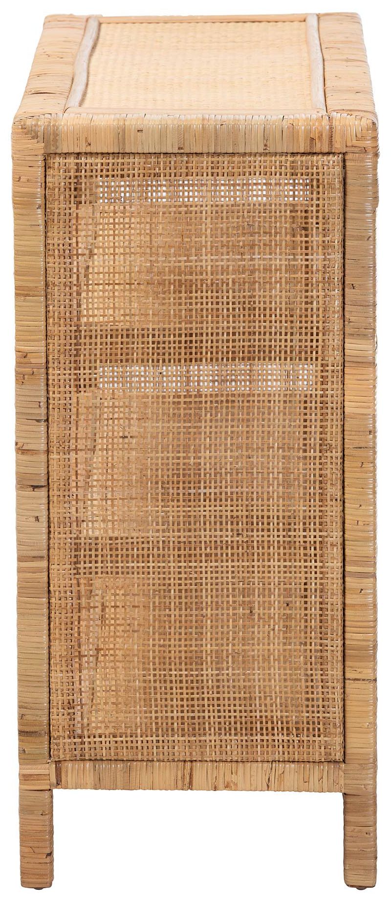 Image 4 bali & pari Abelia Natural Rattan 4-Tier Display Shelf-Coastal Bookcase more views