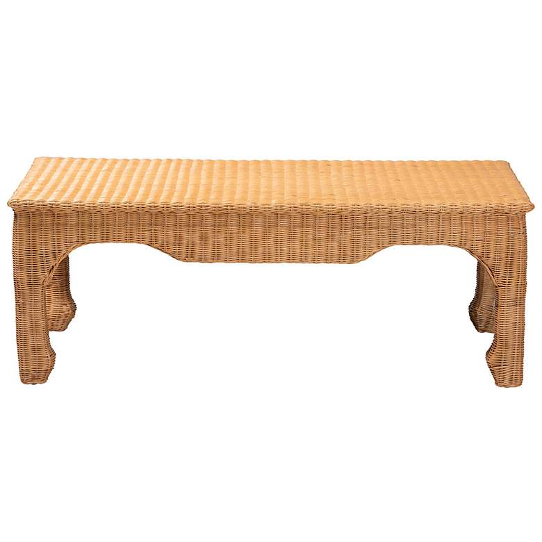 Image 5 bali & pari Abena Ming Style Rattan Rectangular Accent Coffee Table more views