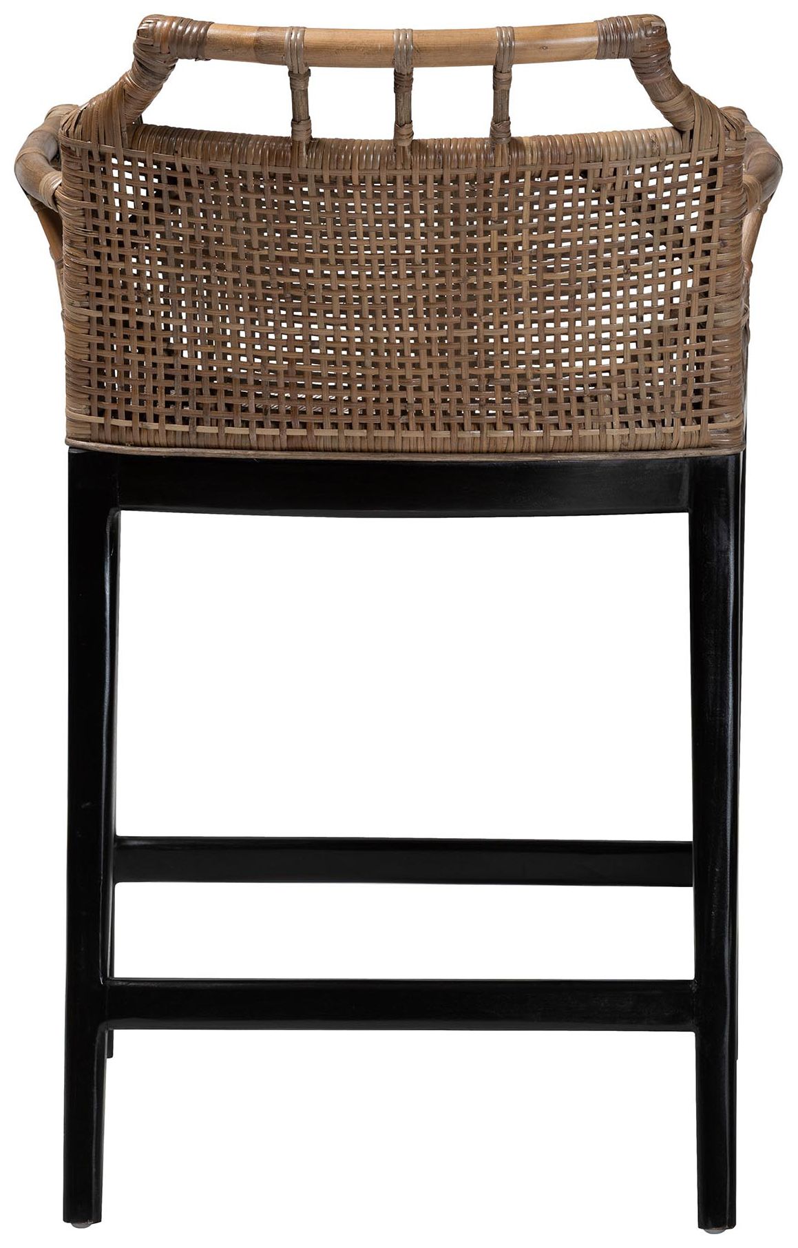 Image 5 bali & pari Abiel Rattan Counter Stool with Arms and Removable Cushion more views