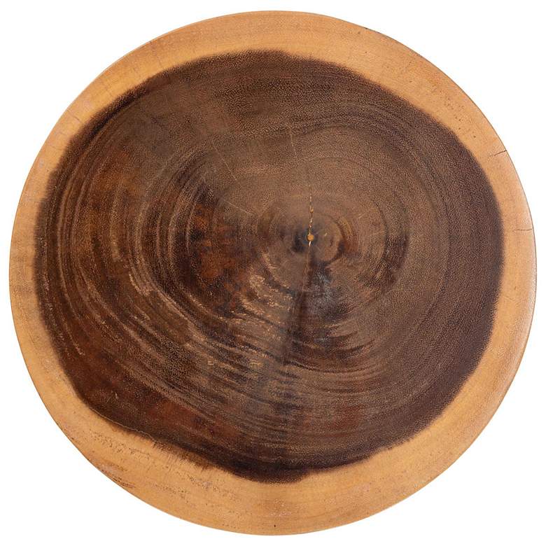 Image 5 bali & pari Abrina Solid Suar Wood Side Table - Hand-Carved End Table more views