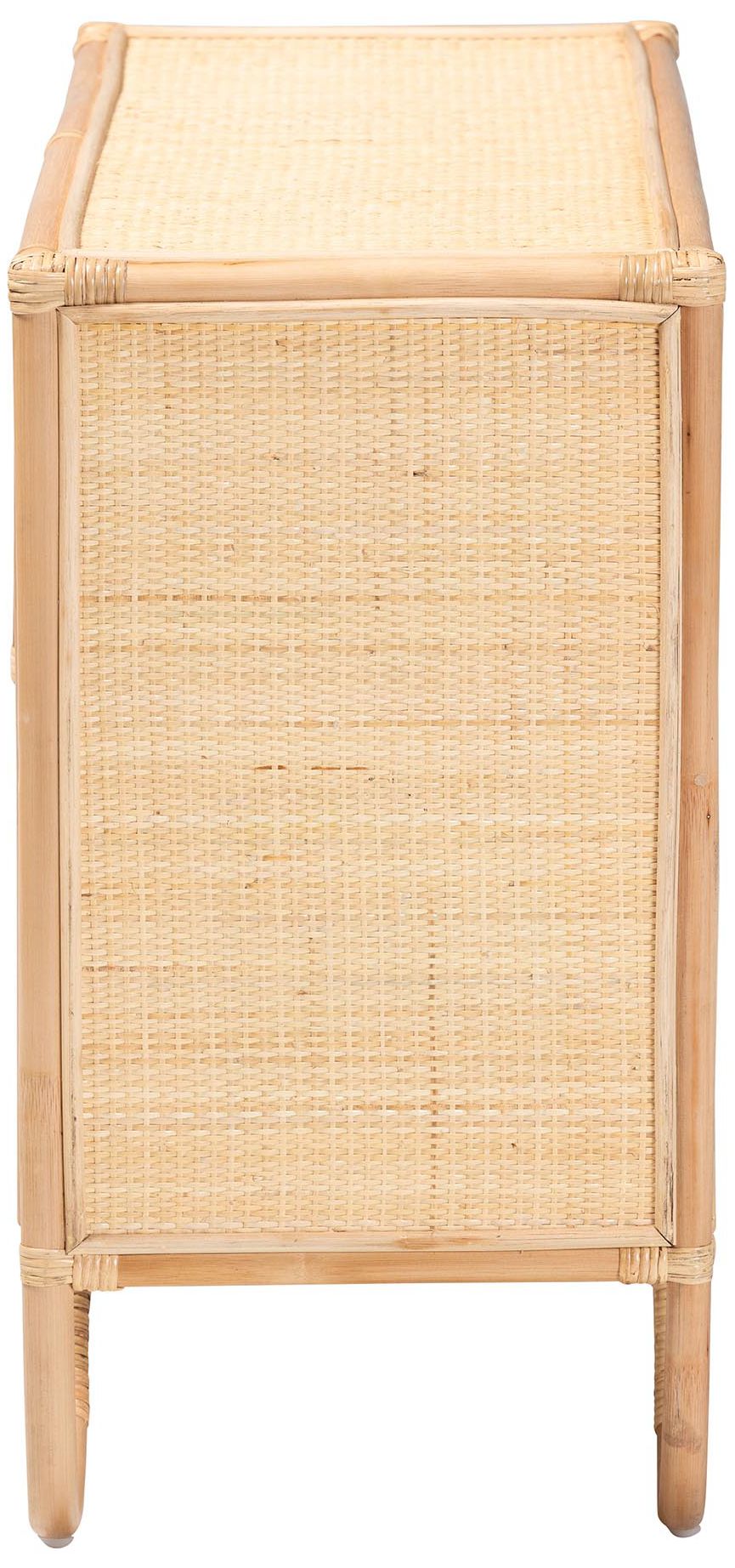 Image 5 bali & pari Acelin Natural Rattan Storage Cabinet - Accent Console more views