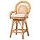bali & pari Adam Natural Rattan Counter Stool - Swivel Bar Chair