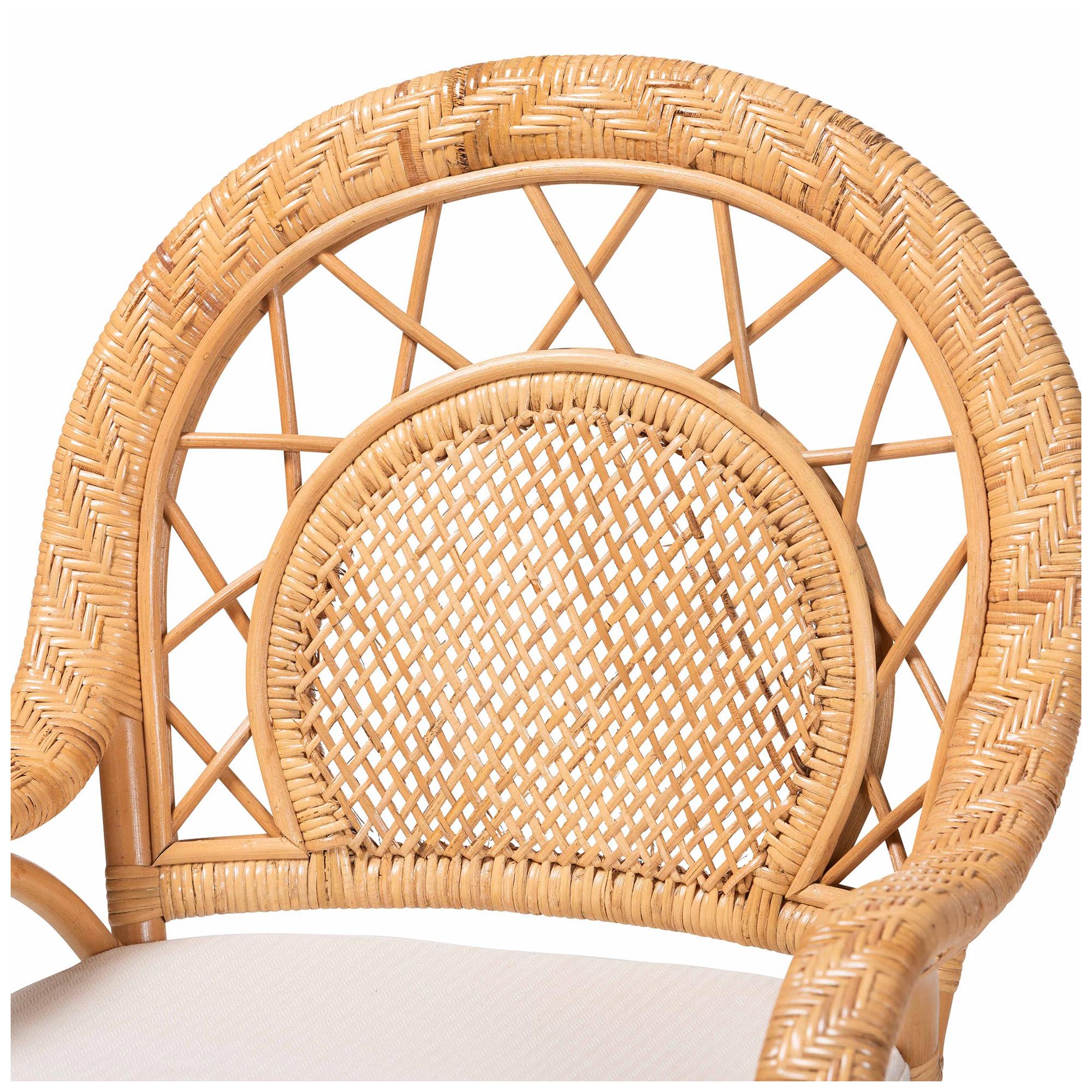 Image 6 bali & pari Adam Natural Rattan Counter Stool - Swivel Bar Chair more views